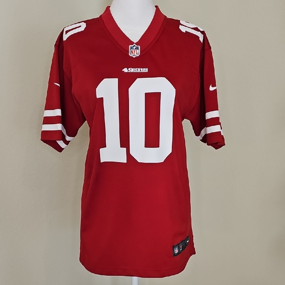 Nike NFL 49ers "On Field" Jimmy Garoppolo #10 Women's Jersey Red/White Size L - Picture 1 of 9